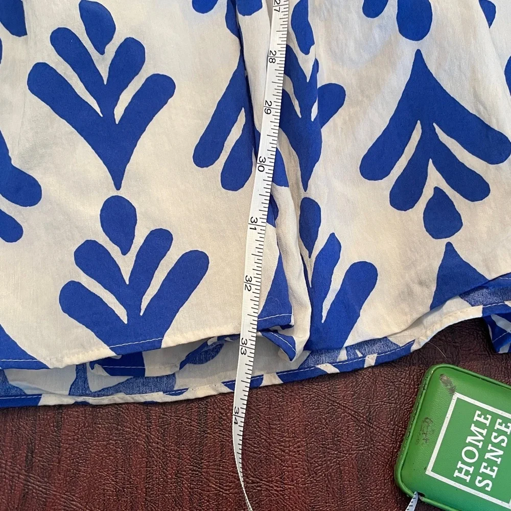 Zara Blue and White Patterned dress - Picture 7 of 8
